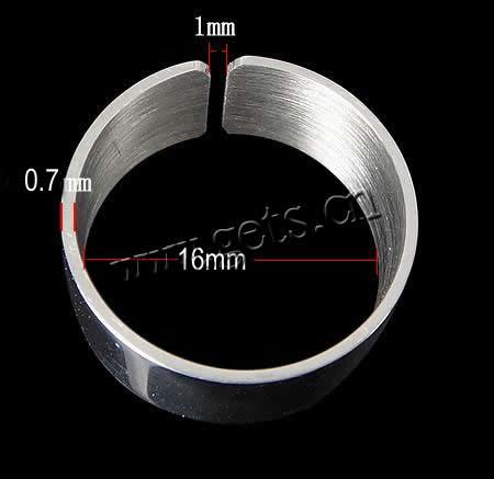 Stainless Steel Finger Ring, 304 Stainless Steel, open & Customized, 9mm, 16mm, US Ring Size:5.5, Sold By PC