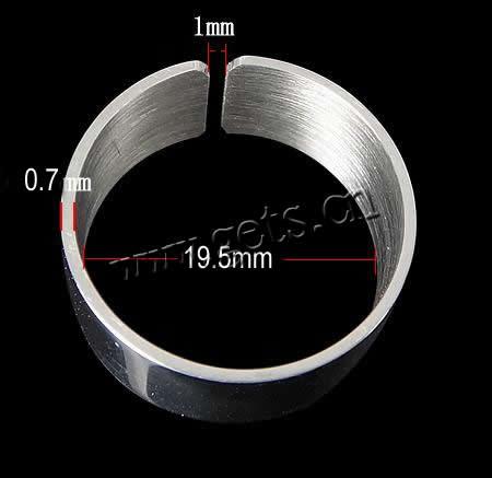ステンレス指輪, 304ステンレススチール, ドーナツ型, 調節の可能性がある, オリジナルカラー, 9mm, 19.5mm, サイズ:10, 売り手 パソコン