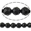 Natural Black Agate Beads, Round & faceted, Grade AA Approx 0.5-2mm Approx 14.5 Inch 