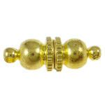 Brass Magnetic Clasp, Calabash, single-strand, gold color, 17x6mm, Hole:Approx 1.5MM, Sold by PC