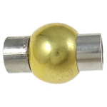 Brass Magnetic Clasp, Lantern, platinum & gold color, half-drilled hole, 16x10mm, Hole:Approx 4.5MM, Sold by PC