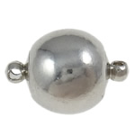Brass Magnetic Clasp, Bead, single-strand, platinum color Approx 1.5MM 