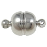 Brass Magnetic Clasp, Bead, single-strand, platinum color, 8mm, Hole:Approx 1.5MM, Sold by PC