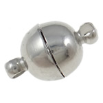 Brass Magnetic Clasp, Bead, single-strand, platinum color, 13x8mm, Hole:Approx 2MM, Sold by PC