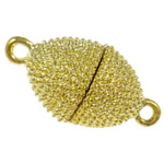 Zinc Alloy Magnetic Clasp, Oval, single-strand, gold color, 25x13mm, Hole:Approx 2MM, Sold by PC