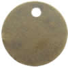 Messing Stempel Anhänger, flache Runde, plattiert, keine, 15x15x0.3mm, 5000PCs/Tasche, verkauft von Tasche