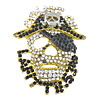 Zinc Alloy Skull Pendants, plated, with rhinestone Approx 4.2mm 