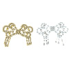 Zinc Alloy Decorative Buckle, Bowknot, painted, with acrylic rhinestone Approx 2.5mm 