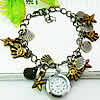 Mode Montre-bracelet, alliage de zinc, avec verre, Placage, chaîne de torsion ovale & pour femme, 21mm Environ 8 pouce, Vendu par PC