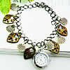 Mode Montre-bracelet, alliage de zinc, avec verre, Placage, chaîne de torsion ovale, 21mm Environ 8 pouce, Vendu par PC