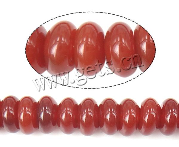 Perles Agates rouges naturelles, agate rouge, rondelle, multiple tailles pour le choix, Trou:Environ 1mm, Longueur:Environ 15 pouce, Vendu par brin