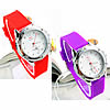 Women Wrist Watch, Zinc Alloy, with Glass & Silicone, platinum color plated, for woman & with rhinestone 33mm, 16mm Approx 8.5 Inch 
