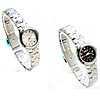 Women Wrist Watch, Zinc Alloy, with Glass, platinum color plated, for woman & with rhinestone 23mm, 12mm Approx 7.8 Inch 