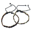 Cowhide Bracelets, braided 7.5mm Approx 8-11 Inch 