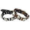 Cowhide Bracelets, with iron ring & Zinc Alloy, iron clasp Approx 10 Inch 