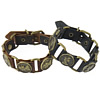 Cowhide Bracelets, with iron ring & Zinc Alloy, iron clasp Approx 9.5 Inch 