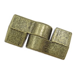 Zinc Alloy Magnetic Clasp, Rectangle, antique green color, 26x12x9mm, Sold by PC