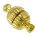 Brass Magnetic Clasp, Lantern, cut design, 1/1 loop, gold color, 11x6mm, Hole:Approx 1.5MM, Sold by PC