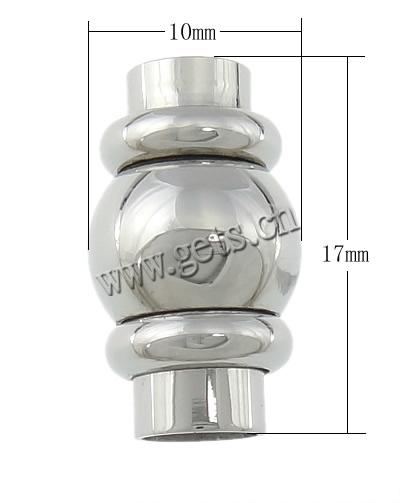 Round Stainless Steel Magnetic Clasp, 316 Stainless Steel, Lantern, plated, Customized, more colors for choice, 10x17mm, Hole:Approx 5mm, Sold By PC