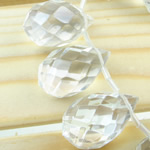 Imitation CRYSTALLIZED™ Crystal Beads, Teardrop, faceted Approx 1mm .5 Inch 