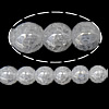 Knistern Quarz Perlen, rund, synthetisch, verschiedene Größen vorhanden, Bohrung:ca. 1mm, Länge:ca. 15 ZollInch, verkauft von Strang