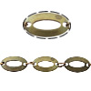 Brass Oval Chain, Flat Oval, plated m 