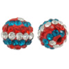 Rhinestone Clay Pave Beads, Round, with A grade rhinestone, multi-colored Approx 2.0mm 