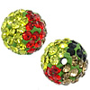 Rhinestone Clay Pave Beads, Round, with A grade rhinestone, 10mm Approx 2.0mm 