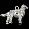 Sterling Silber Tier Anhänger, 925 Sterling Silber, Hund, plattiert, keine, 22x16x6.2mm, verkauft von PC