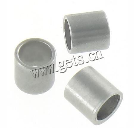 Stainless Steel Tube Beads, original color, 5x5mm, Hole:Approx 4mm, Sold By PC
