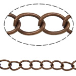 Железная цепочка-твист овальной формы, Железо, Другое покрытие, Много цветов для выбора, не содержит никель, 100м/Strand, продается Strand