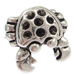 Zinklegierung Perlen Einstellung, Krabbe, plattiert, ohne troll, keine, 16x15x7mm, Bohrung:ca. 4mm, verkauft von PC