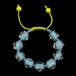 Bracelets Murano de Woven Ball, chalumeau, avec corde en nylon, 14.5-15x10.5-11.5mm, 8mm Environ 5.5-9 pouce, Vendu par brin
