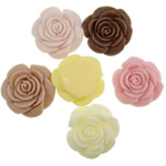 Смола Цветок кабошон, канифоль, Форма цветка, ровный цвет, Много цветов для выбора продается PC