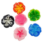 Resin Flower Cabochon, solid color 