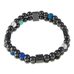 Magnetic Hematite Bracelet, with turquoise & Cats Eye Inch 