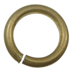 Messing öffnen Sprung Ring, Kreisring, plattiert, keine, 5x1mm, Bohrung:ca. 2.5mm, verkauft von kg