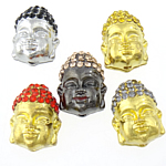 Буддийские Бисер Ювелирные, цинковый сплав, с Кристаллы, Будда, Другое покрытие, Индивидуальные & эмаль, Много цветов для выбора отверстие:Приблизительно 2mm, продается PC