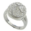 Rhinestone Stainless Steel Finger Ring, with Rhinestone Clay Pave, with 64 pcs rhinestone & with rhinestone, 14mm, 17mm, US Ring .5 