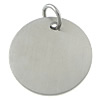 Stainless Steel Tag Charm, Flat Round, Customized, original color Approx 7mm 