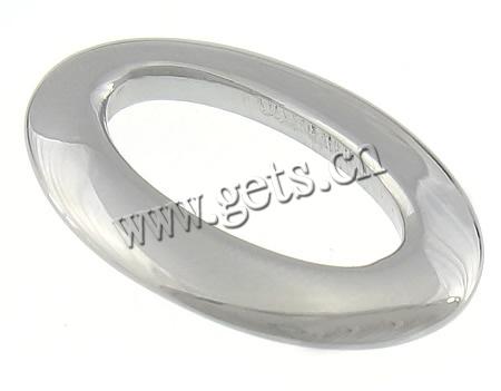 Нержавеющая сталь Связывание кольцо, нержавеющая сталь, Плоская овальная форма, оригинальный цвет, 23.5x15.5x2.5mm, отверстие:Приблизительно 17x8mm, продается PC