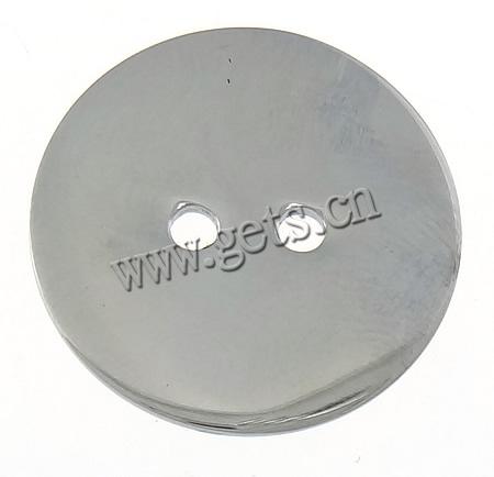 Fermoir bouton inox, acier inoxydable, Plat rond, Personnalisé, couleur originale, 17x17x1mm, Trou:Environ 1.5mm, Vendu par PC