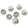 Edelstahl halb gebohrt Perlen, 201 Edelstahl, rund, plattiert, Vollton & halbgebohrt, keine, 10mm, Bohrung:ca. 6.5mm, verkauft von PC