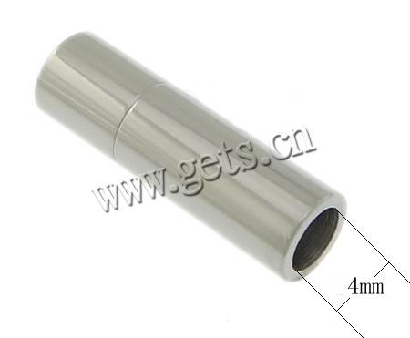 Runder Edelstahl Magnetverschluss, Rohr, plattiert, Kundenindividuell, keine, 5.8x20mm, Bohrung:ca. 4mm, verkauft von PC