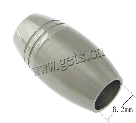 Runder Edelstahl Magnetverschluss, Rohr, plattiert, Kundenindividuell, keine, 10.8x20mm, Bohrung:ca. 6.2mm, verkauft von PC