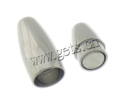 Runder Edelstahl Magnetverschluss, Rohr, plattiert, Kundenindividuell, keine, 5.8x18mm, Bohrung:ca. 2.5mm, verkauft von PC