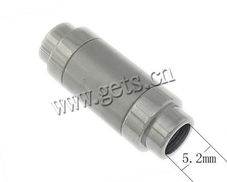 Runder Edelstahl Magnetverschluss, Rohr, plattiert, Kundenindividuell, keine, 8.8x23.8mm, Bohrung:ca. 5.2mm, verkauft von PC