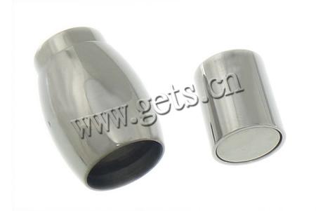 Runder Edelstahl Magnetverschluss, Rohr, plattiert, keine, 12.2x20.8mm, Bohrung:ca. 8.5mm, verkauft von PC