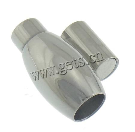 Runder Edelstahl Magnetverschluss, Rohr, plattiert, Kundenindividuell, keine, 7.8x19.5mm, Bohrung:ca. 4.2mm, verkauft von PC