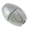 Runder Edelstahl Magnetverschluss, oval, plattiert, Kundenindividuell, keine, 10.8x15.2mm, Bohrung:ca. 2.2mm, verkauft von PC